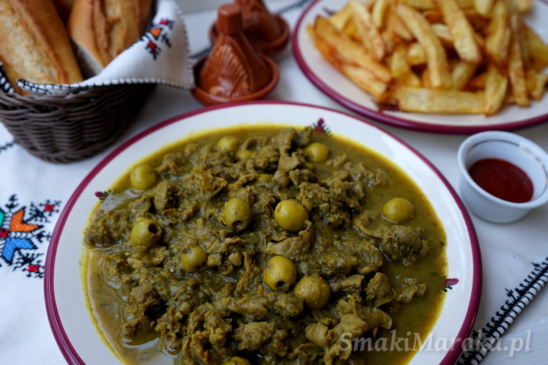 żołądki w sosie, kuchnia marokańska, żołądki drobiowe przepis, podroby przepis, żołądki po marokańsku