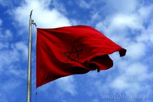 Flaga przy Grobowcach Hassan, Rabat  