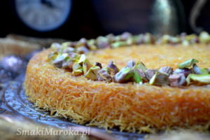 Kunafa - arabski deser z nadzieniem serowym