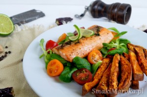 Łosoś z limonką i koperkiem