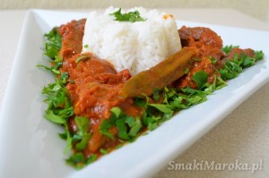 Perski gulasz z okrą (Khoresht Bamieh)